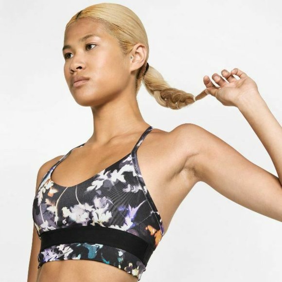 New Nike Indy Hype Light Support Sports Bra CJ1387-010 Floral Women's Size XS - Picture 3 of 4